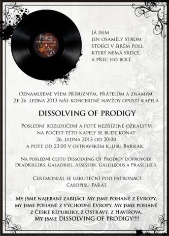 13let časopisu Pařát / Poslední koncert Dissolving of Prodigy