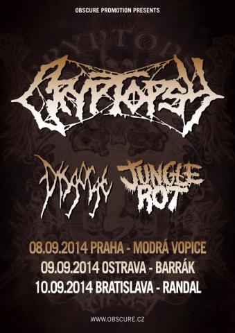 Deathmetal​ový svátek: CRYPTOPSY, DISGORGE a JUNGLE ROT v září v Praze, Ostravě a Bratislavě​! 